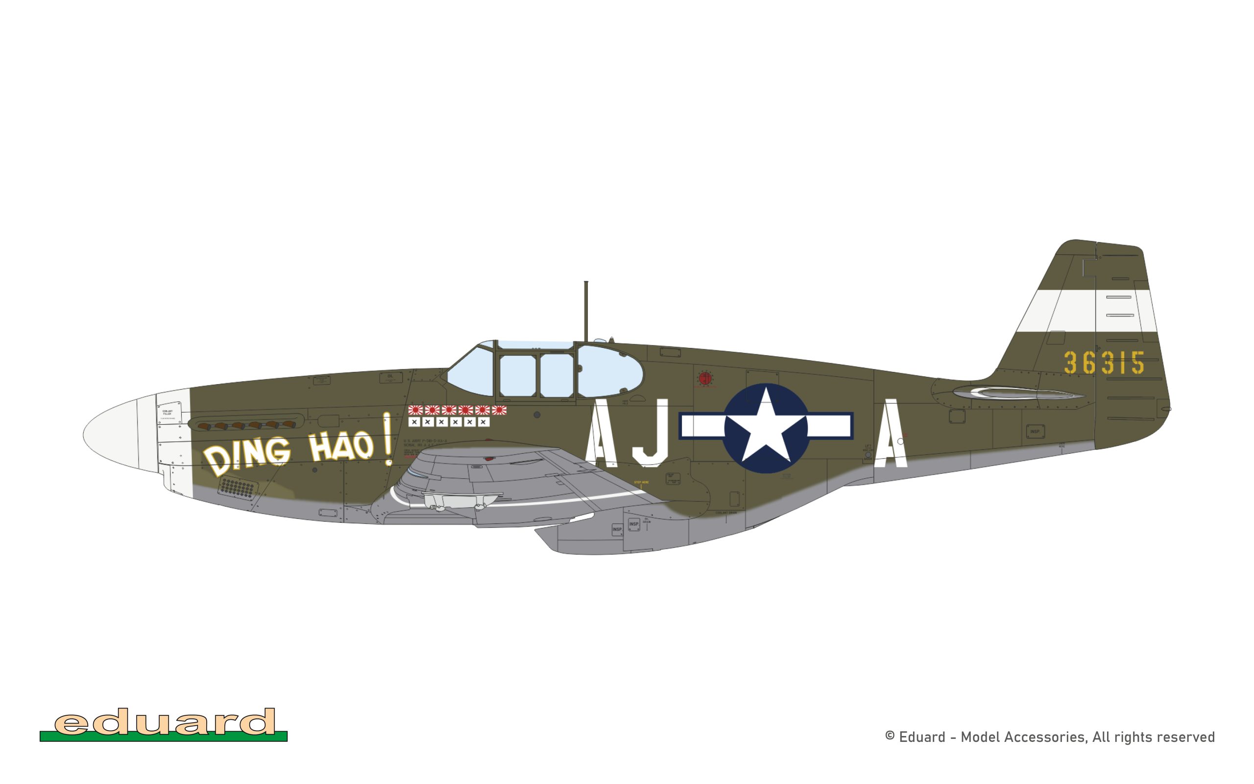 ak-interactive-1-48-p-51b-c-mustang-birdcage-canopy-tettuccio-di-ricambio image 5