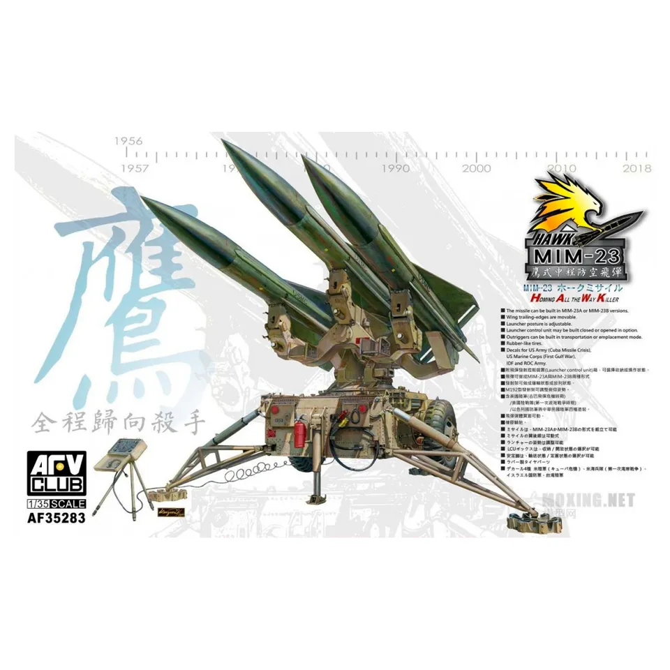 ak-interactive-us-mim-23-hawk-1-35-kit-modellismo-missile-antiaereo image 1