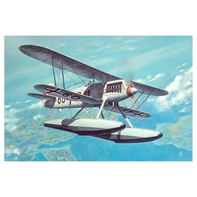 ak-interactive-heinkel-he-51-b-2-float-plane-1-48-kit-aereo-idrovolante-da-monta image 1