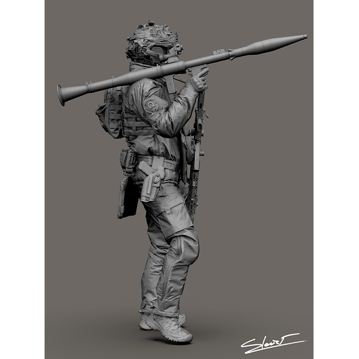 ak-interactive-ukrainian-soldier-10-scala-1-16-figura-in-resina-da-collezione image 4