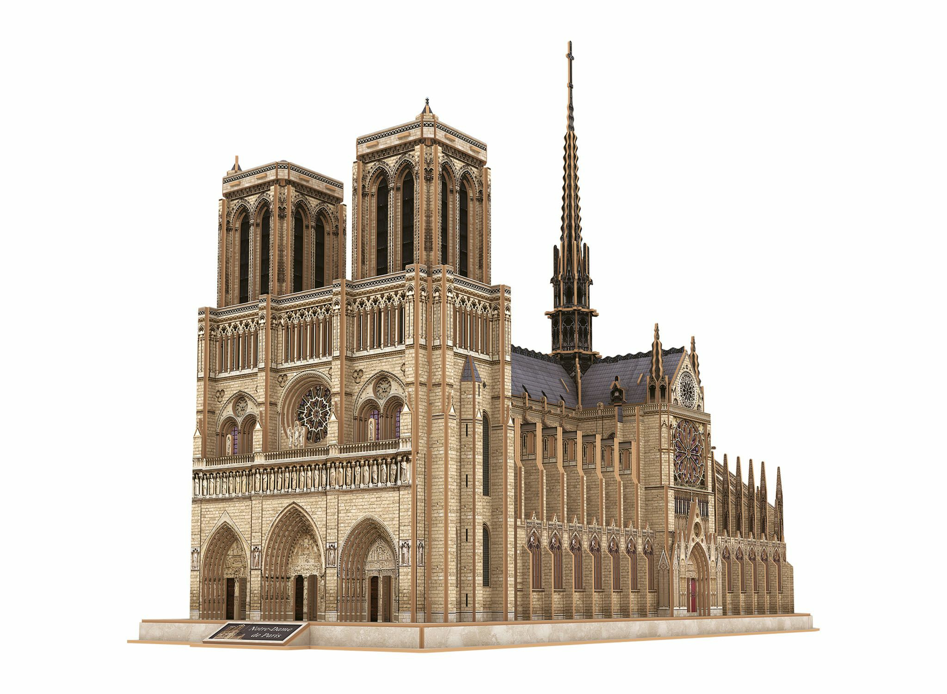 ak-interactive-3d-puzzle-notre-dame-de-paris-modello-in-kit-da-costruire-e-dipin-2 image 3