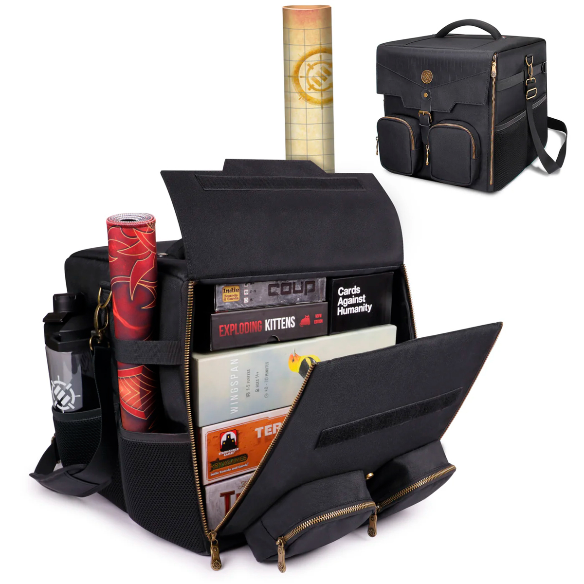 enhance-borsa-a-tracella-da-tavolo-porta-giochi-rinforzato-con-tasche-accessori image 1
