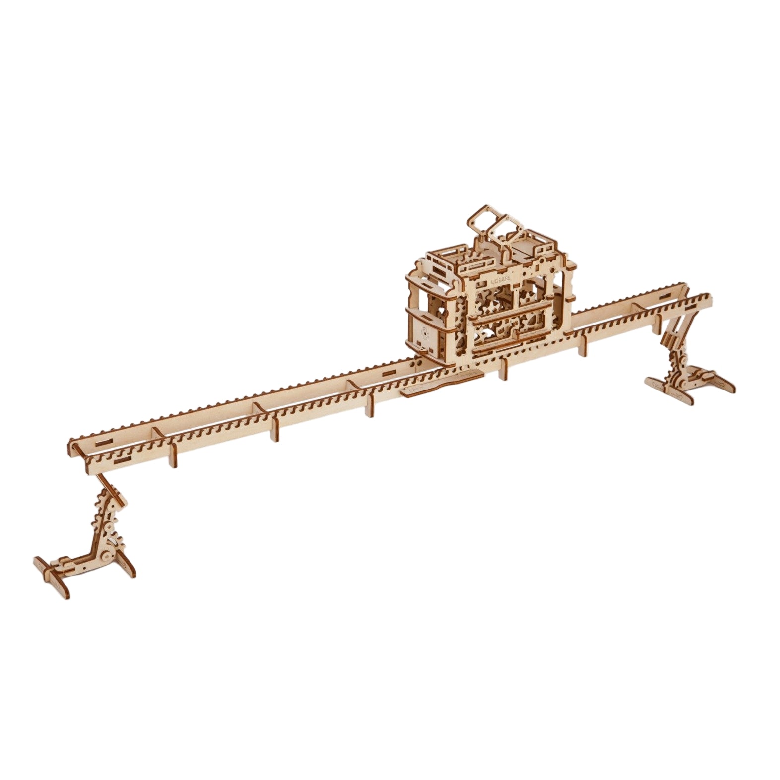 ugears-tram-on-rails-tram-a-rotaie-kit-legno-con-binari image 2