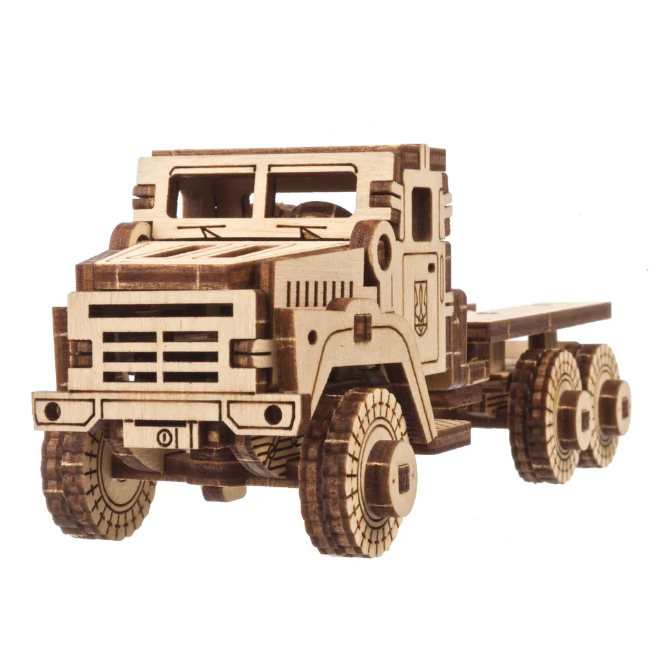 ugears-military-truck-kit-di-modellismo-in-legno-camion-militare-a-tre-assi image 1
