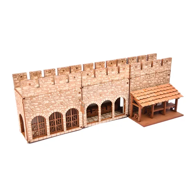 ak-interactive-castle-rampart-pack-set-4-pezzi-28mm-mura-castello image 1