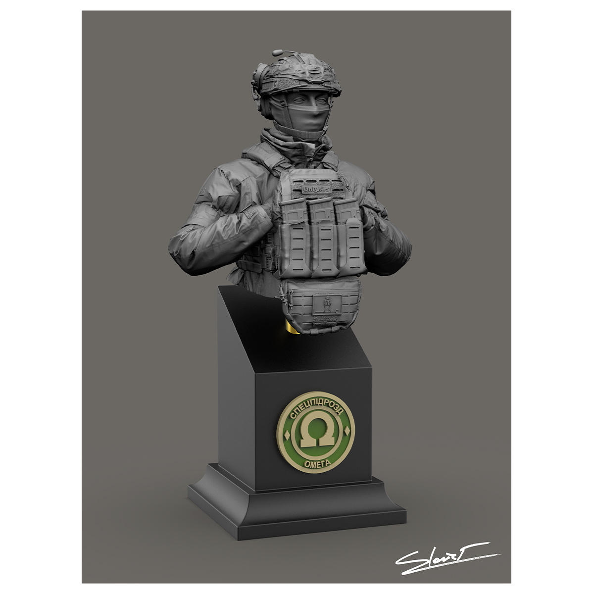 ak-interactive-ukrainian-soldier-bust-05-scala-1-10 image 1