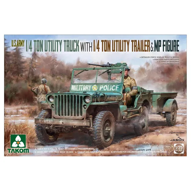 ak-interactive-1-35-u-s-army-1-4-ton-utility-truck-con-trailer-e-figura-mp image 1