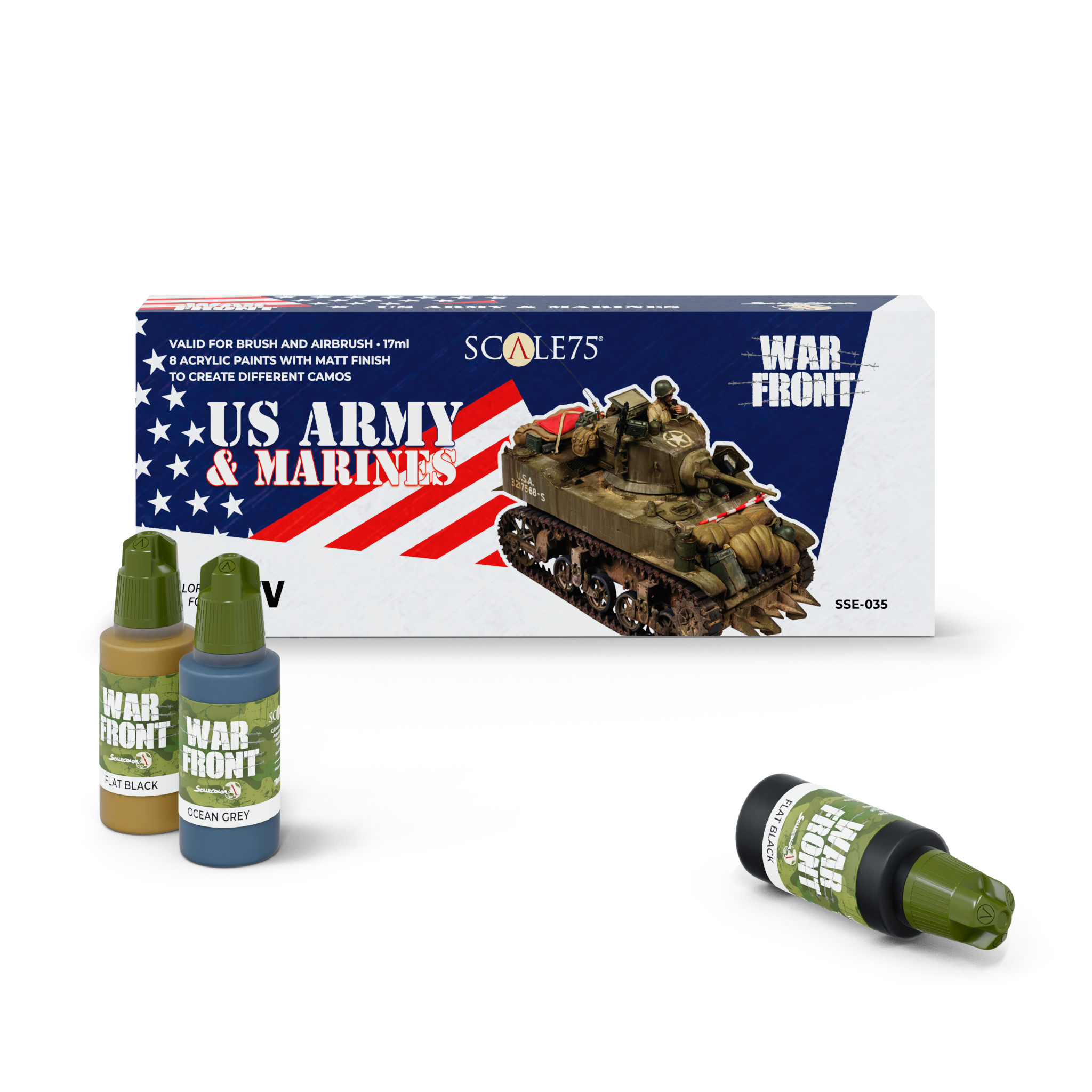 scale75-us-army-and-marines-set-8-acrilici-opachi-per-veicoli-militari image 1
