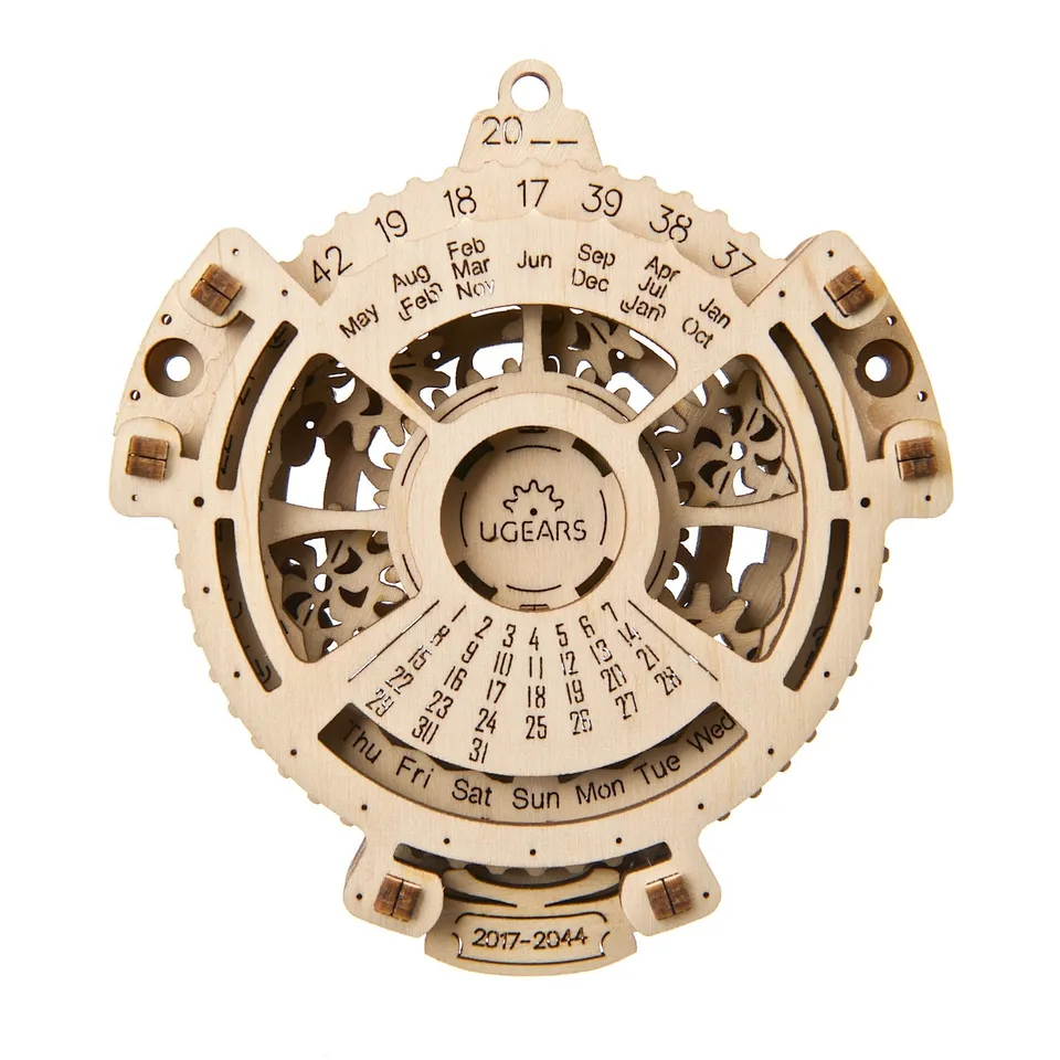 ugears-date-navigator-2-0-calendario-meccanico-steampunk-in-legno image 1