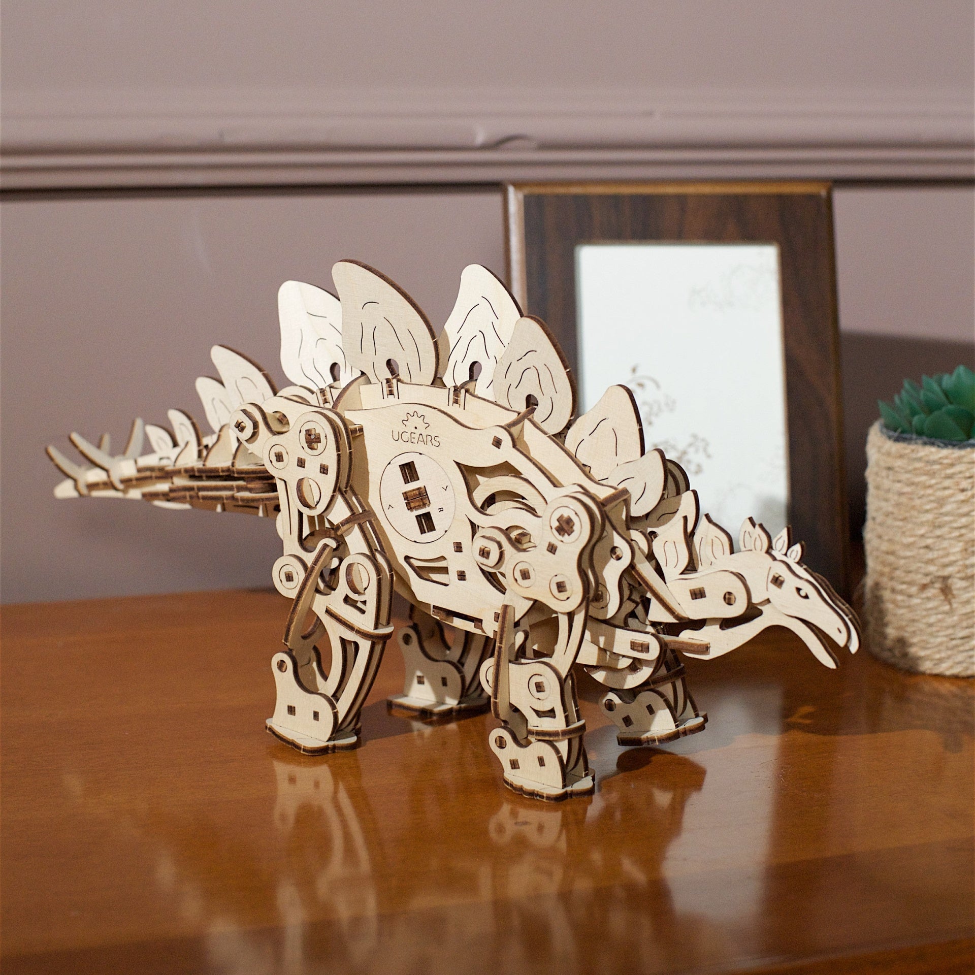 ugears-stegosaurus-dinosauro-meccanico-in-legno-da-costruire image 8