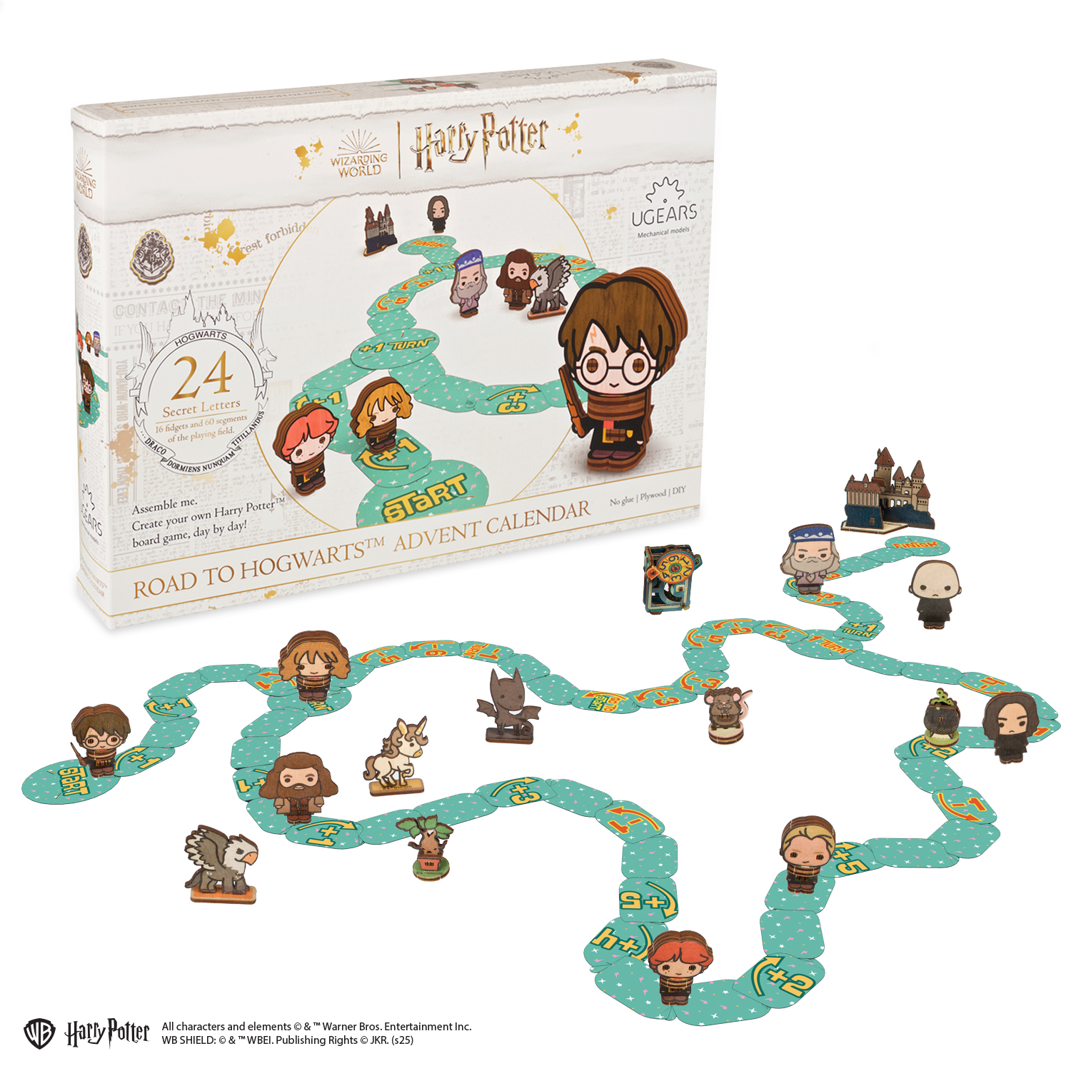 ugears-road-to-hogwarts-advent-calendar-kit-modellismo-gioco-da-tavolo-harry-pot image 2