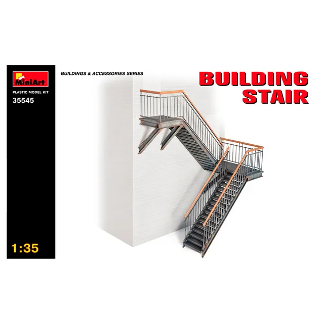 ak-interactive-1-35-building-stairs-scale-per-diorami-da-costruire-e-dipingere image 1