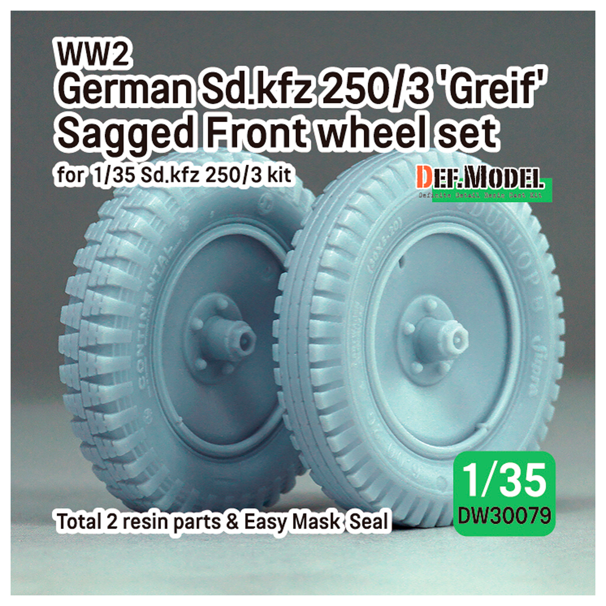 ak-interactive-set-ruote-sd-kfz-250-3-greif-ruote-sgonfie-in-scala-1-35-per-mode image 1