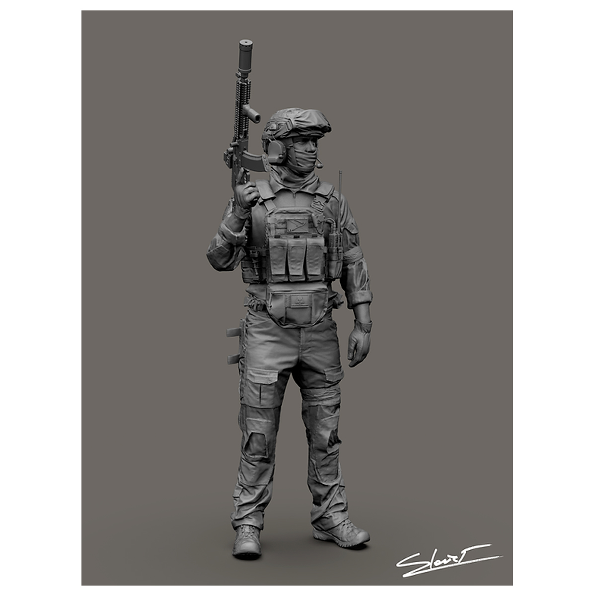 ak-interactive-ukrainian-soldier-02-1-9-busto-kit-di-modellismo-da-dipingere image 2