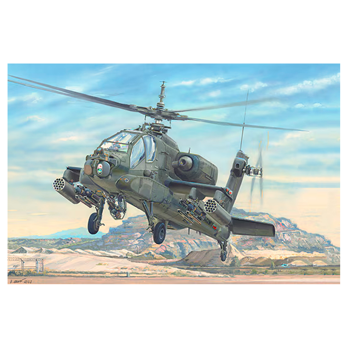 ak-interactive-1-35-ah-64a-apache-early-kit-modellismo-da-costruire-e-dipingere image 1