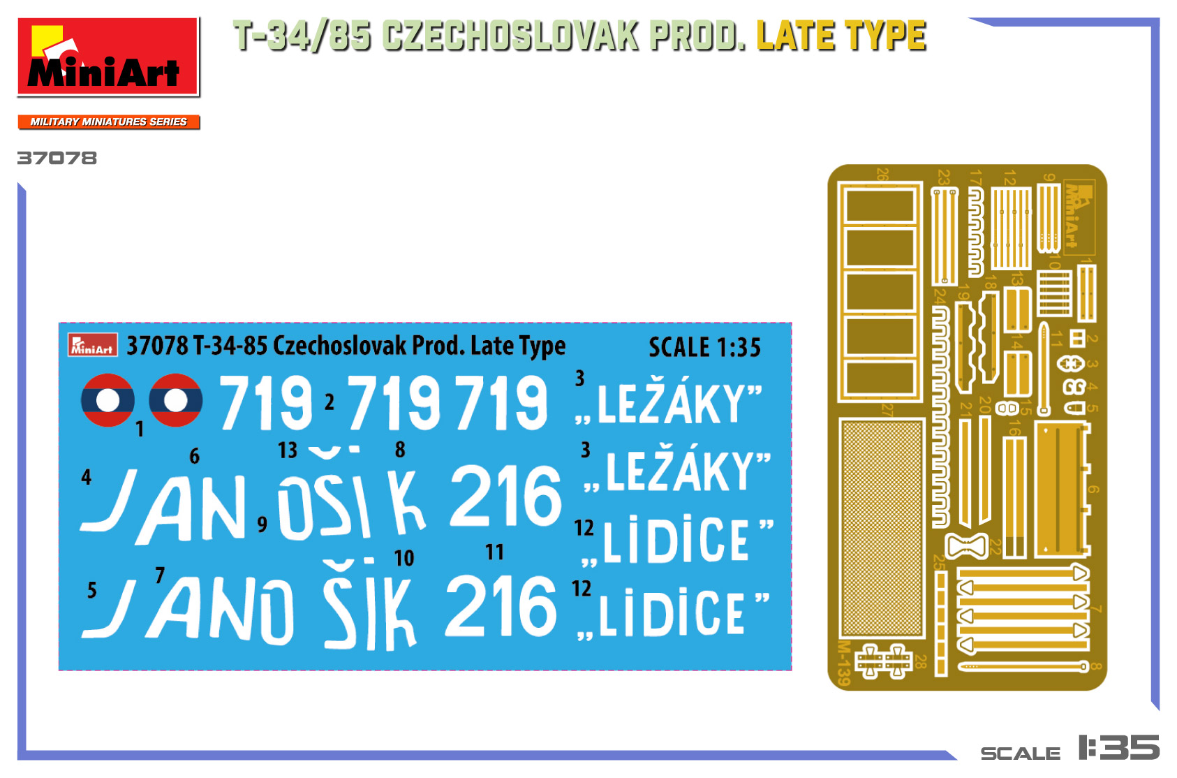 ak-interactive-1-35-t-34-85-czechoslovak-prod-late-type-kit-di-modellismo image 2