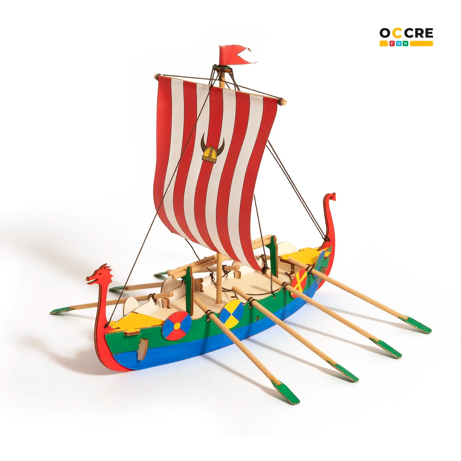 occre-fun-modellino-nave-vichinga-per-bambini-da-costruire-e-colorare image 6