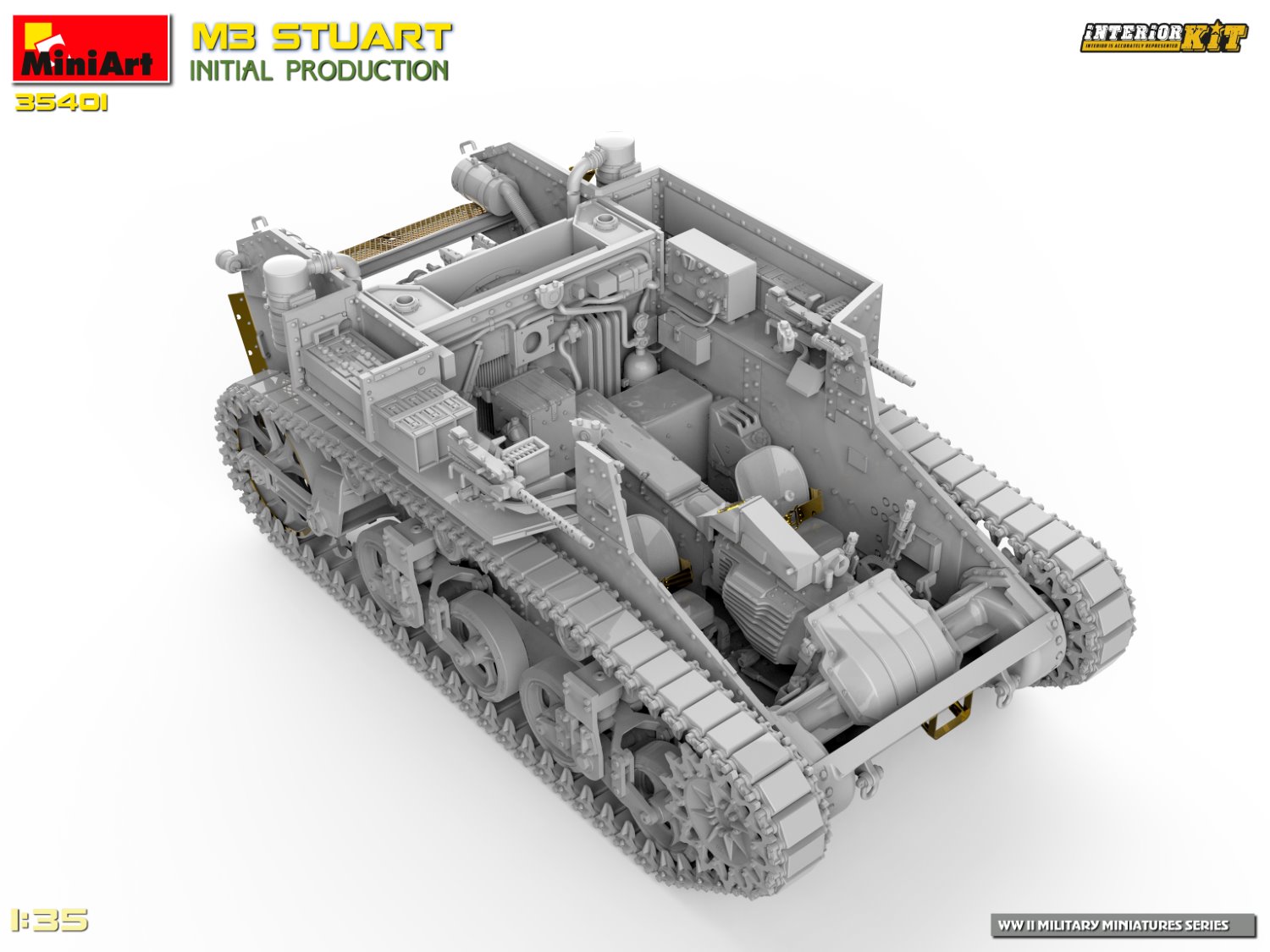 ak-interactive-1-35-m3-stuart-initial-prod-interior-kit-kit-modellismo-carro-arm image 7