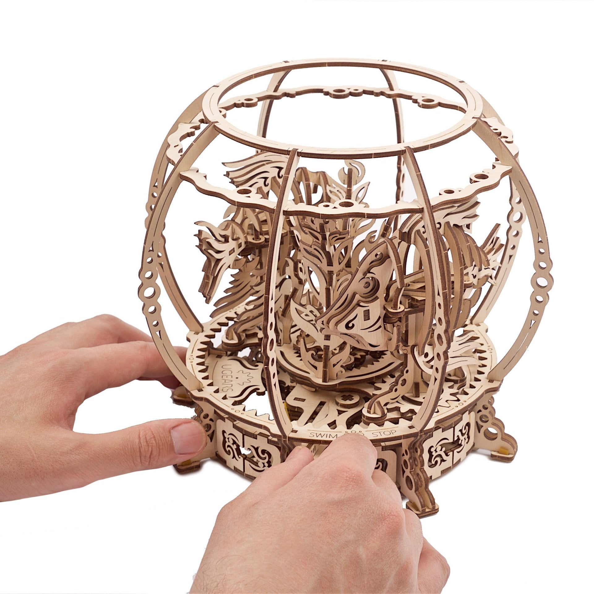 ugears-mechanical-aquarium-kit-di-modellismo-in-legno-3d-acquario-meccanico image 4