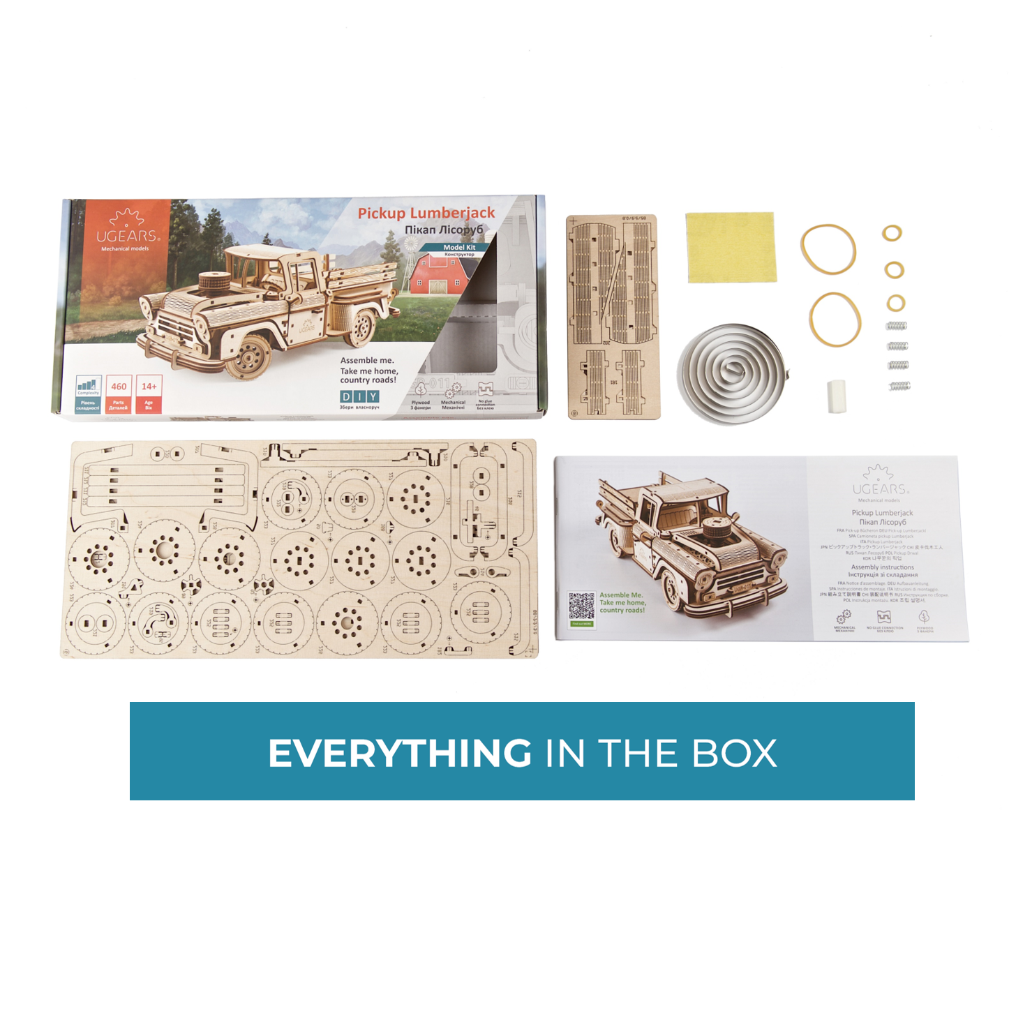 ugears-pickup-lumberjack-kit-camioncino-meccanico-in-legno image 6