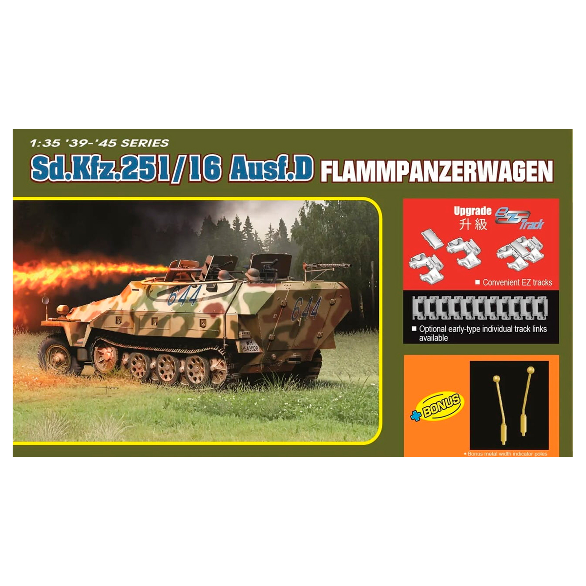 ak-interactive-sd-kfz-251-16-ausf-d-flammpanzerwagen-1-35-kit-di-modellismo image 1