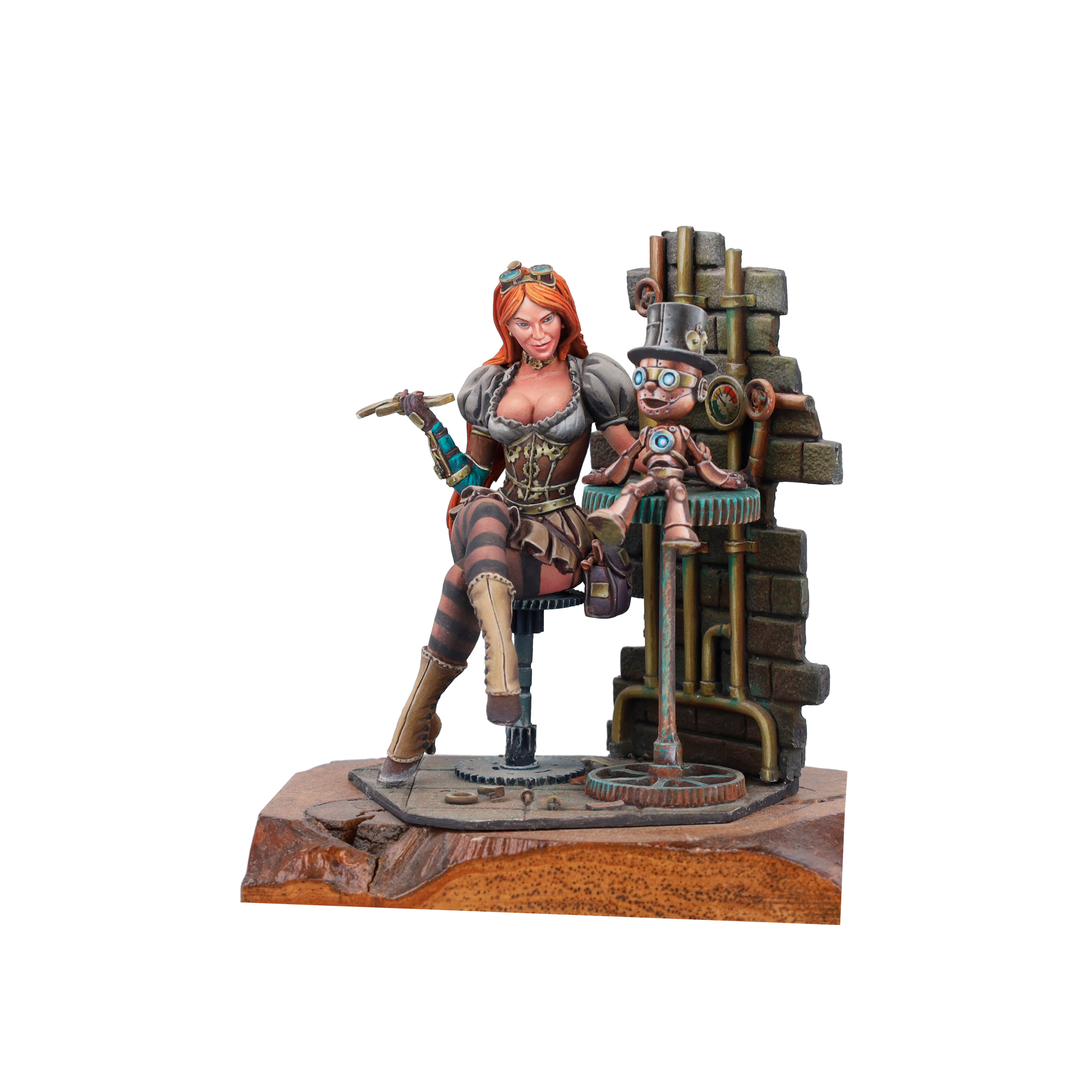 scale75-ilsa-s-mech-lab-miniatura-75mm-steam-wars-in-resina-e-metallo-bianco-da- image 3