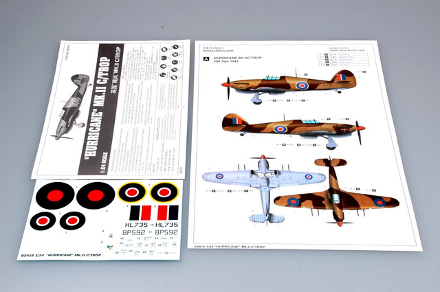 ak-interactive-hurricane-mk-ii-c-trop-1-24-kit-modello-aereo image 3