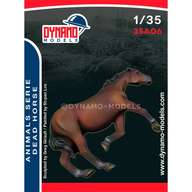 ak-interactive-1-35-animals-serie-cavallo-morto-accessorio-per-diorami image 1