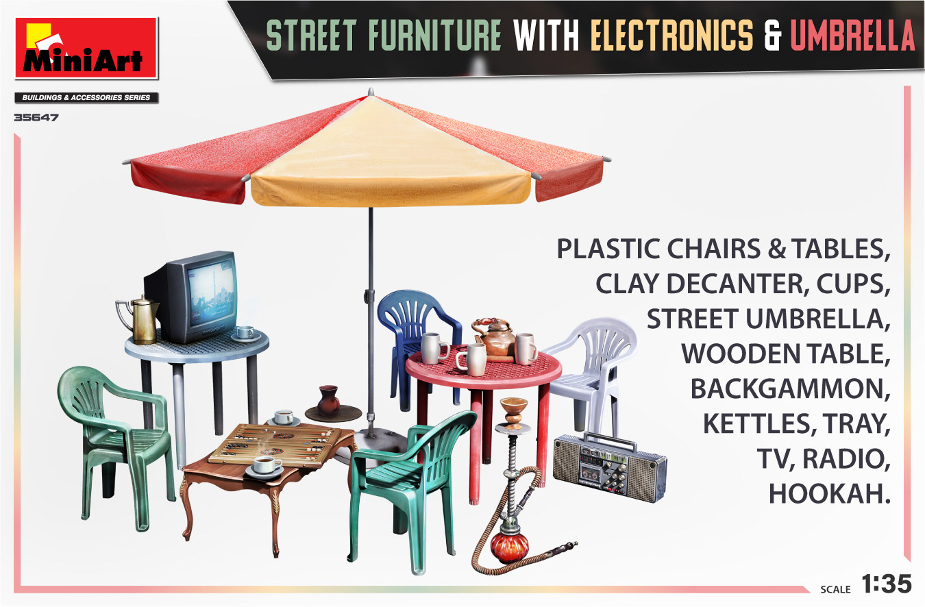 ak-interactive-1-35-street-furniture-with-electronics-umbrella-accessori-diorama image 2