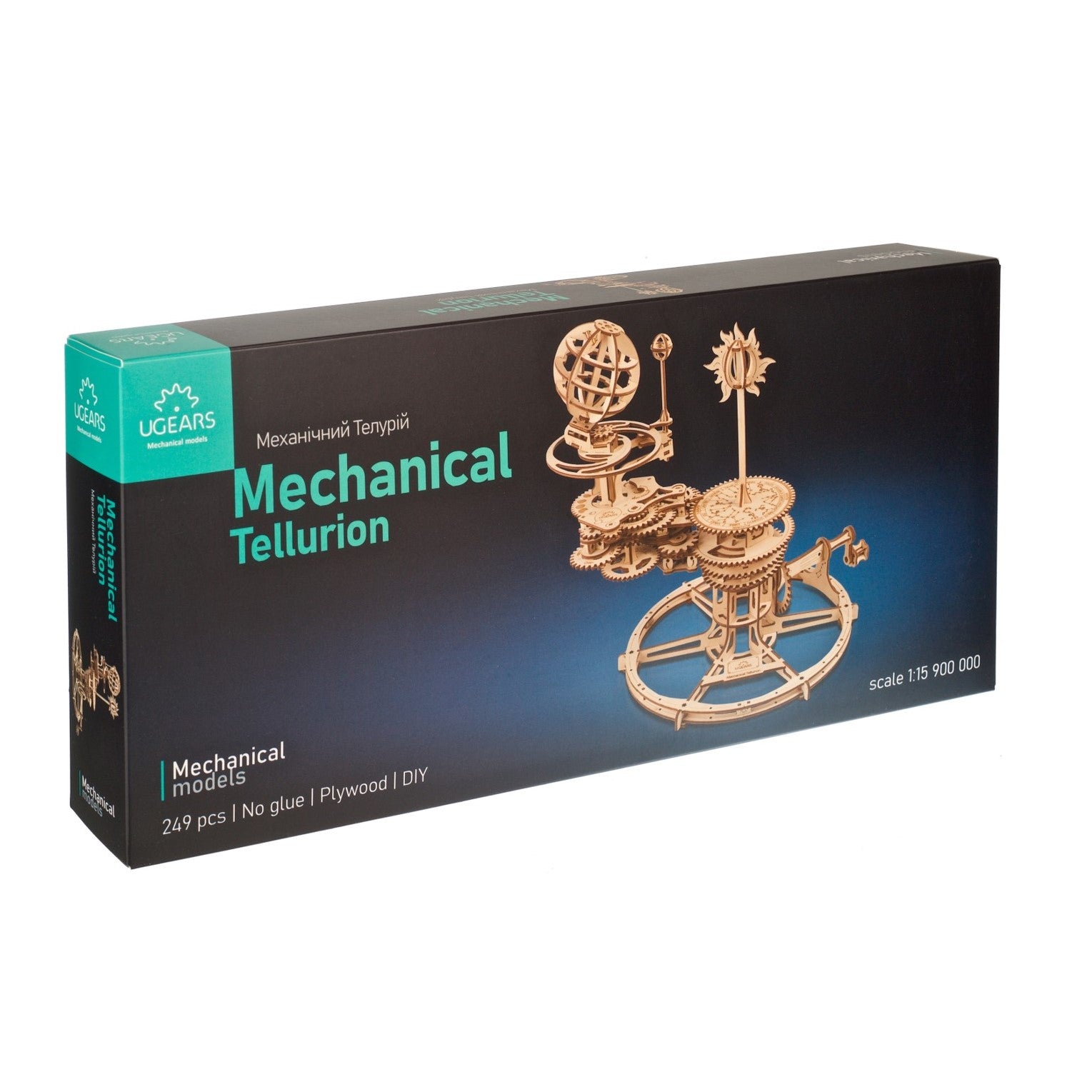 ugears-mechanical-tellurion-modello-meccanico-in-legno-sistema-sole-terra-luna image 5