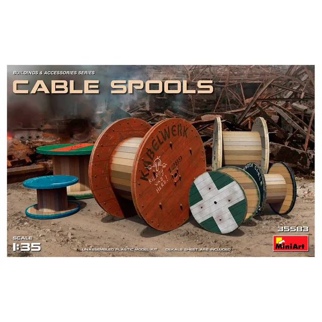 ak-interactive-1-35-cable-spools-bobine-di-cavo-in-scala-per-diorami image 1
