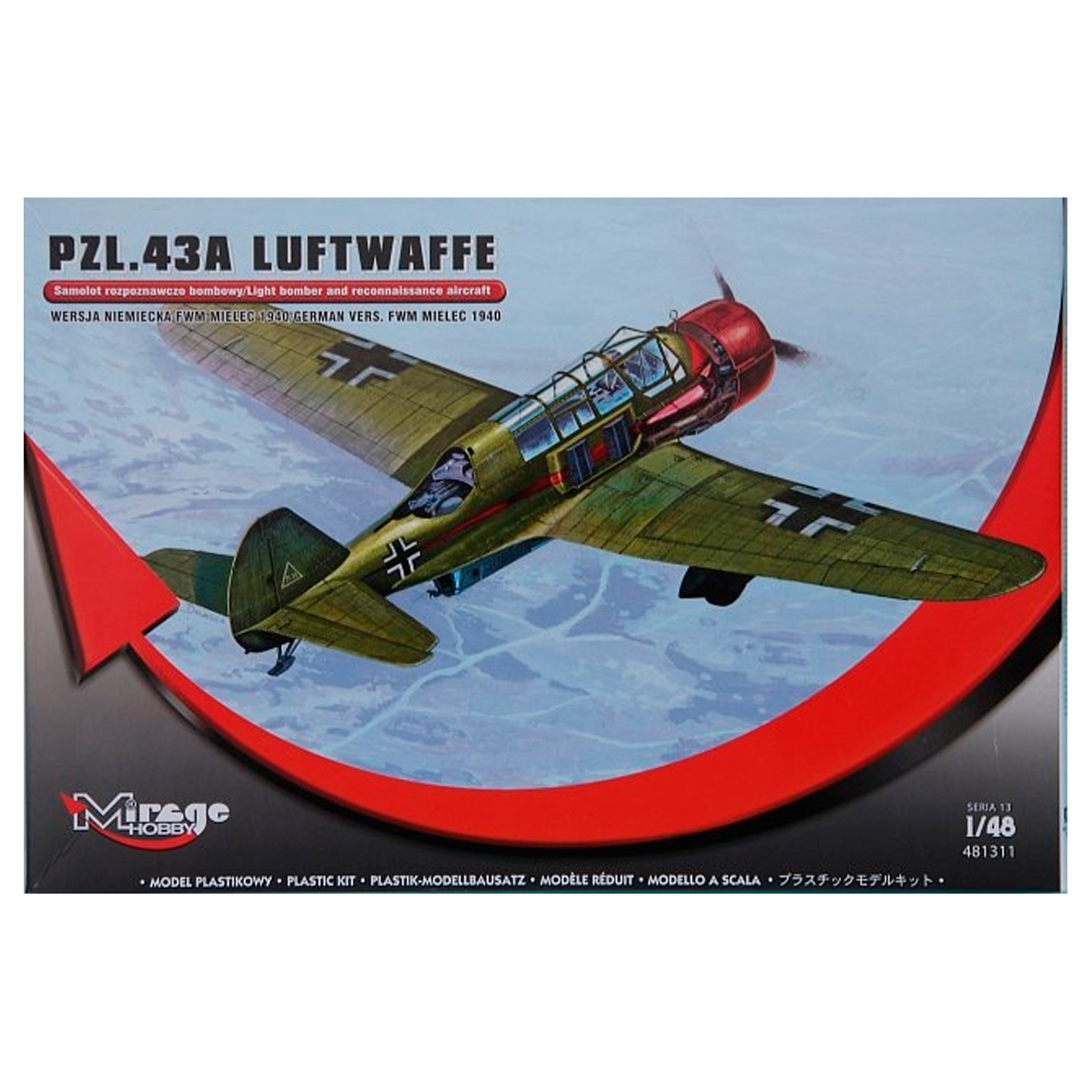 ak-interactive-1-48-pzl-43a-luftwaffe-germ-vers-mielec-1940-kit-aereo-in-scala-1 image 1