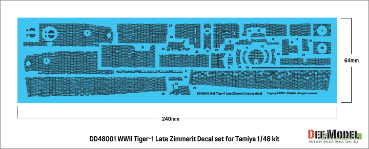 ak-interactive-wwii-tiger-1-mid-late-zimmerit-decal-set-con-grill-pe-per-1-48-ta image 2