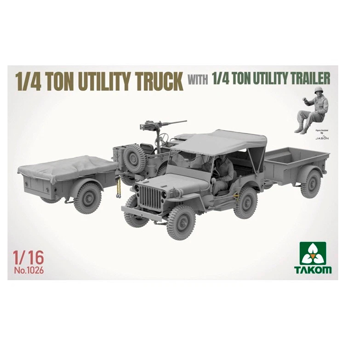 ak-interactive-1-16-1-4-ton-utility-truck-con-utility-trailer-kit-modellismo-mil image 2