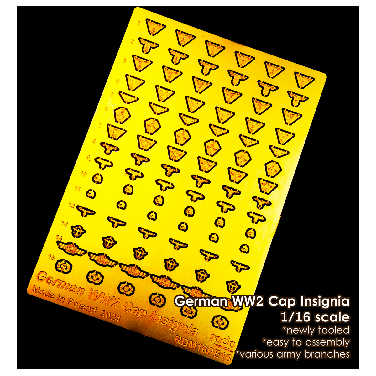 ak-interactive-german-ww2-cap-insignia-1-16-kit-di-modellismo image 2