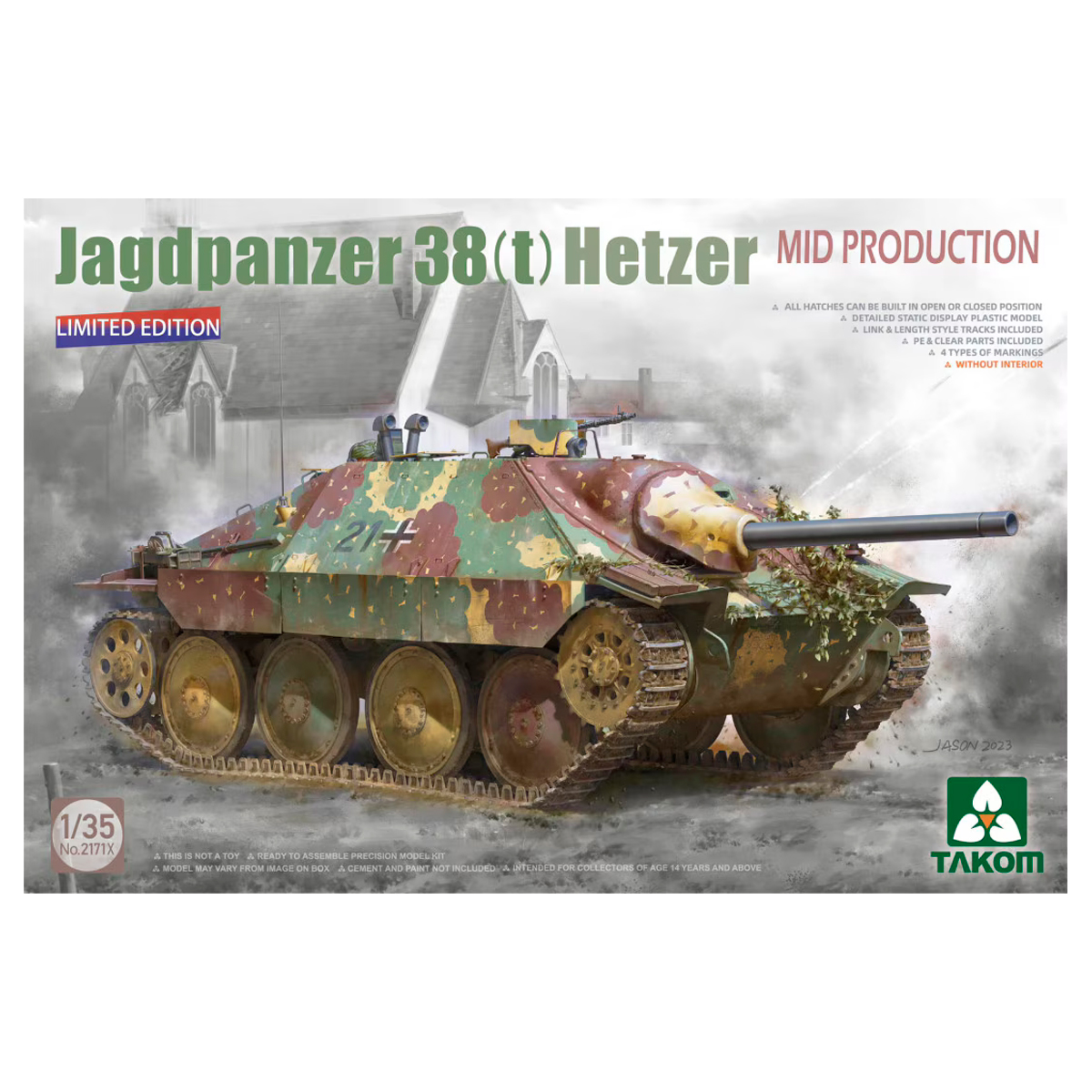 ak-interactive-1-35-jagdpanzer-38-t-hetzer-mid-production-limited-edition-kit-mo image 1