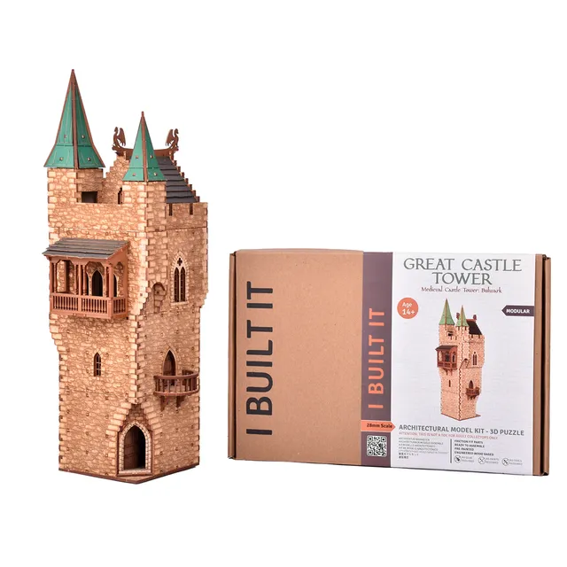 ak-interactive-great-castle-tower-28mm-scale-torre-per-scenari-wargame image 1