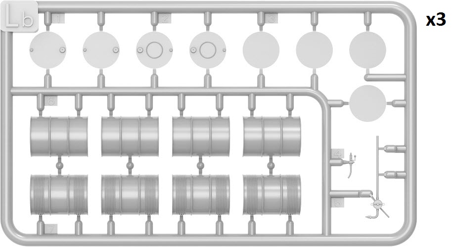ak-interactive-1-48-fuel-oil-drums-1930-50s-set-di-barili-per-diorami image 3
