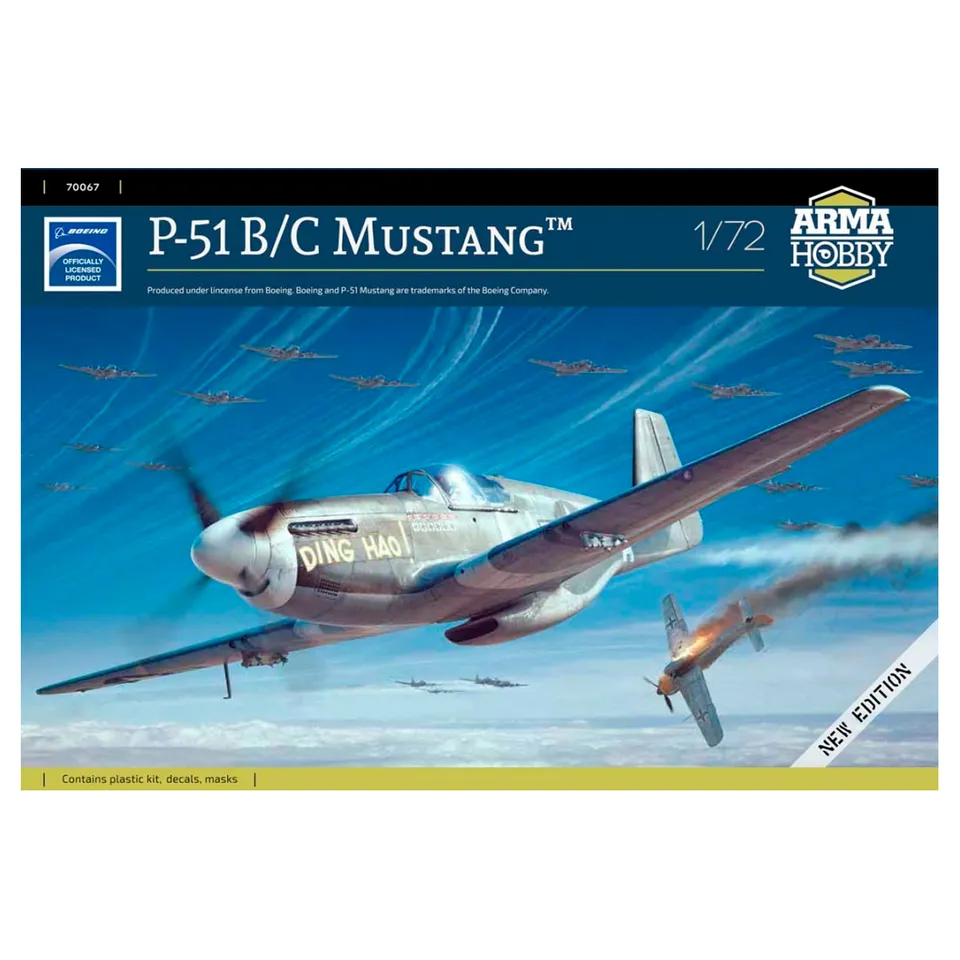 ak-interactive-1-72-north-american-p-51-b-c-mustang-kit-aereo-modellismo image 1