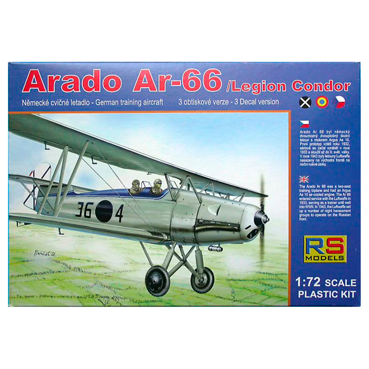 ak-interactive-arado-ar-66-legion-condor-1-72-kit-modellismo-aereo image 1