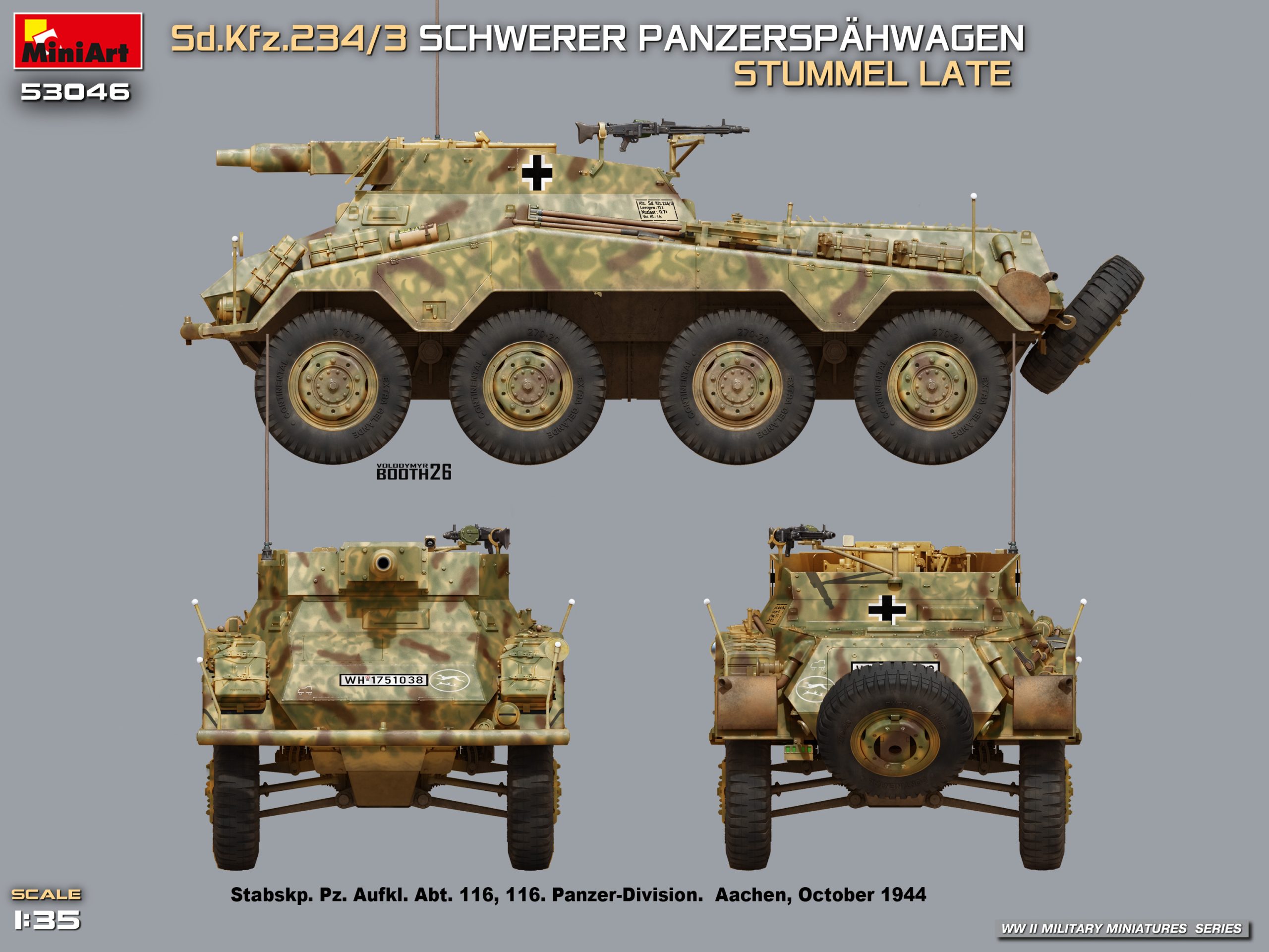 ak-interactive-1-35-sd-kfz-234-3-schwerer-panzersp-hwagen-stummel-late-kit-model image 4