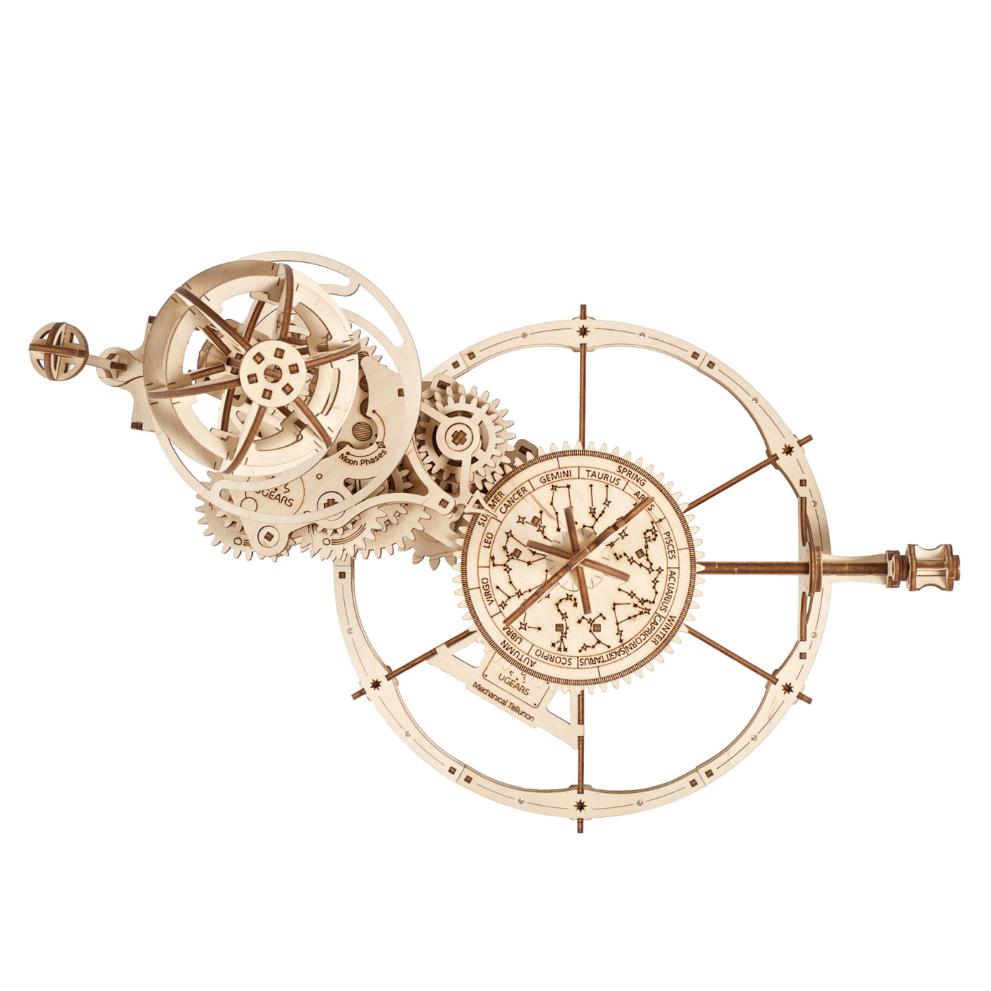 ugears-mechanical-tellurion-modello-meccanico-in-legno-sistema-sole-terra-luna image 3