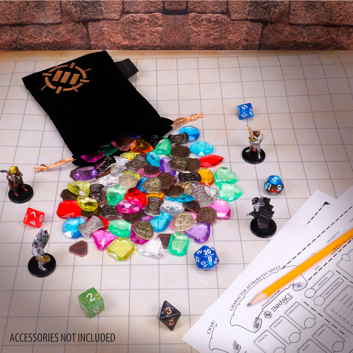 ak-interactive-treasure-token-set-40-token-mtg-gemme-acriliche-e-sacchetto image 7