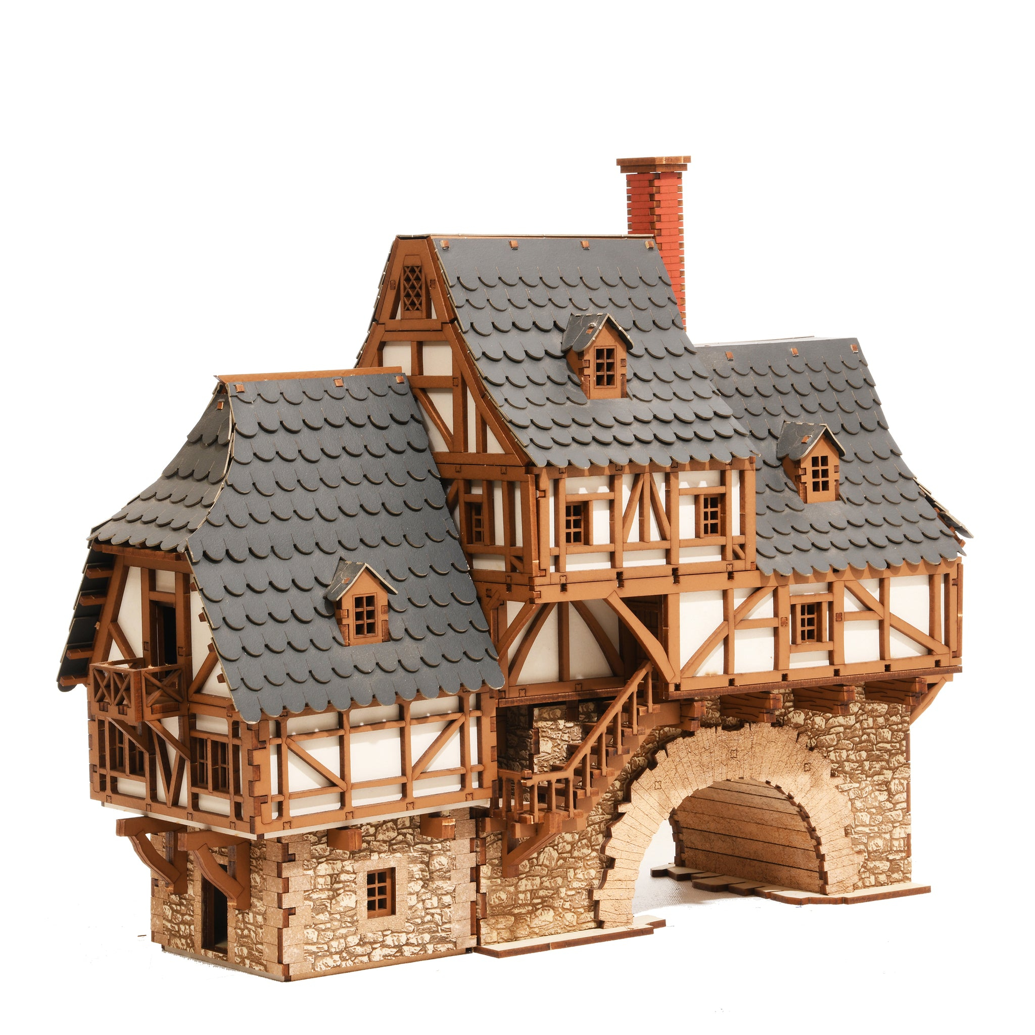 ak-interactive-fawlty-manor-bridge-dwelling-kit-scala-28mm image 2