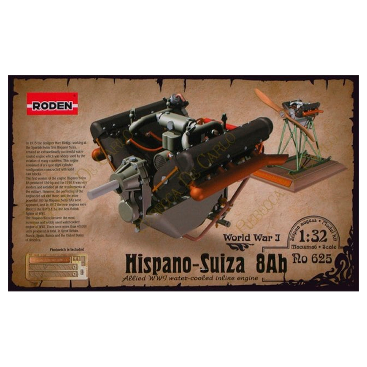 ak-interactive-1-32-hispano-suiza-8ab-kit-motore-aeronautico-scala-1-32 image 1