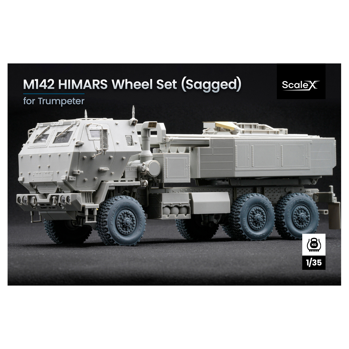 ak-interactive-himars-v1-weighted-wheel-set-1-35-set-ruote-schiacciate image 1