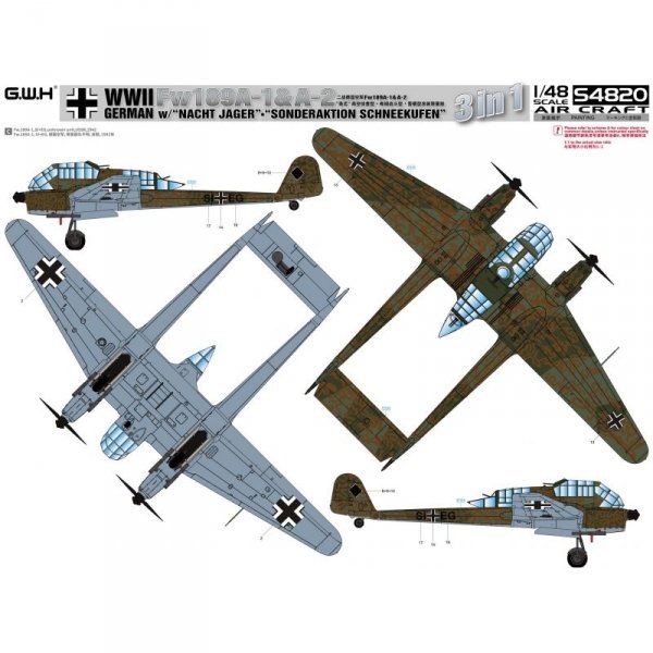 ak-interactive-fw189a-1-a-2-nacht-j-ger-sonderaktion-schneekufen-1-48-3-in-1 image 6
