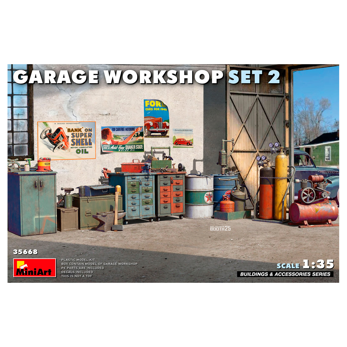 ak-interactive-1-35-garage-workshop-set-2-set-officina-per-diorami image 1