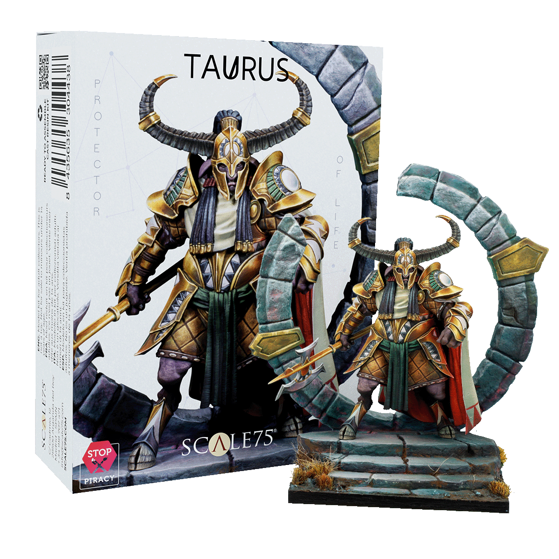 scale75-zodiac-mystic-signs-taurus-miniatura-fantasy-in-resina-da-montare-e-dipi image 1