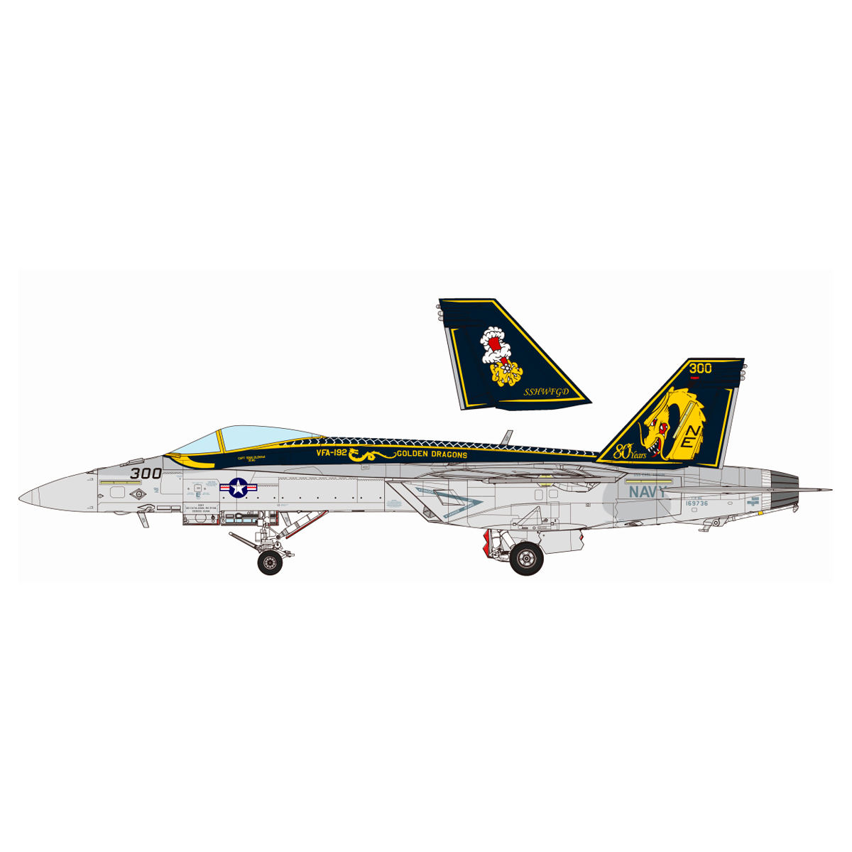 ak-interactive-boeing-f-a-18e-super-hornet-golden-dragons-scala-1-48 image 8